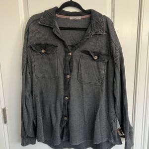 Briggs New York Charcoal Knit Top